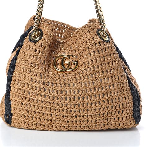 gucci straw bag price|gucci raffia bags.